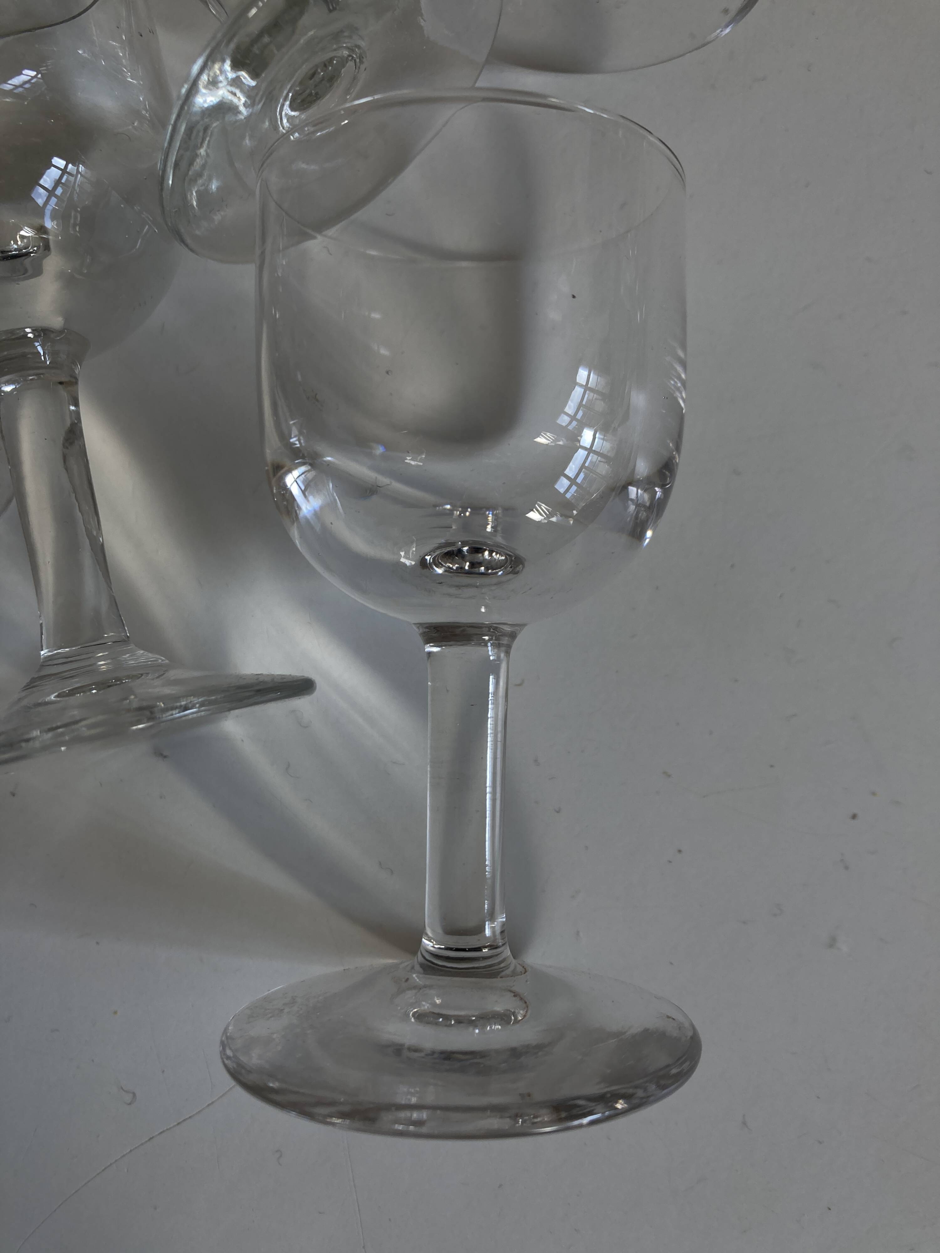 Set of 6 tulip-shaped thieves' glasses, 1950s, XXS, bistro counter