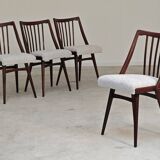 Set of 4 grey bouclette chairs by Antonin Suman