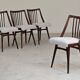Set of 4 grey bouclette chairs by Antonin Suman