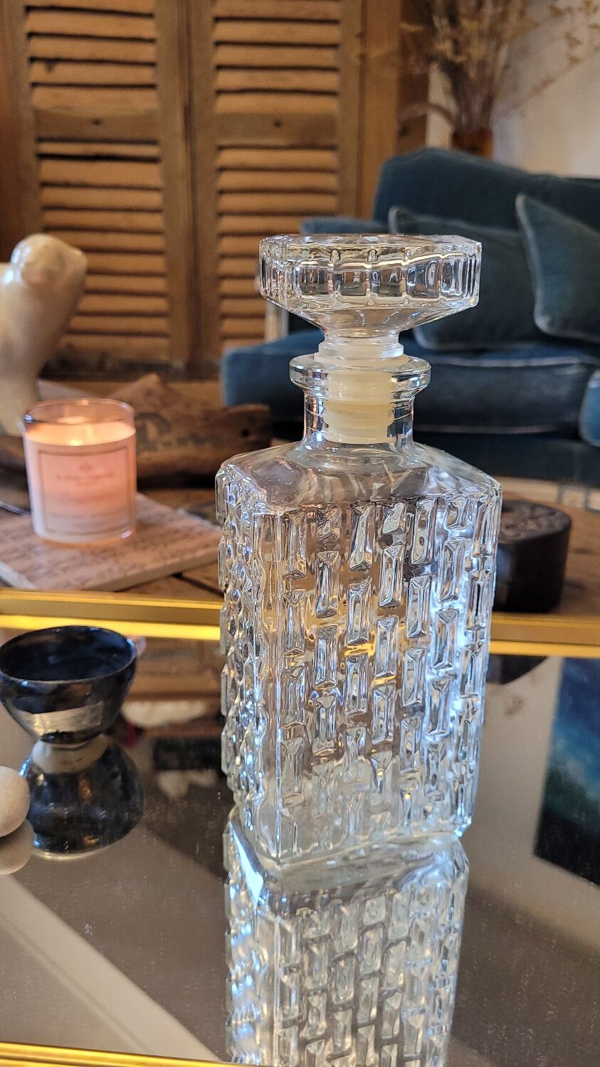 60's glass decanter