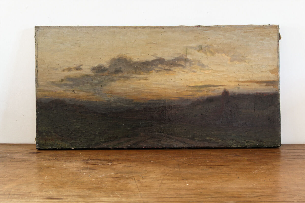 Oil on canvas, landscape, Gaston Bouy