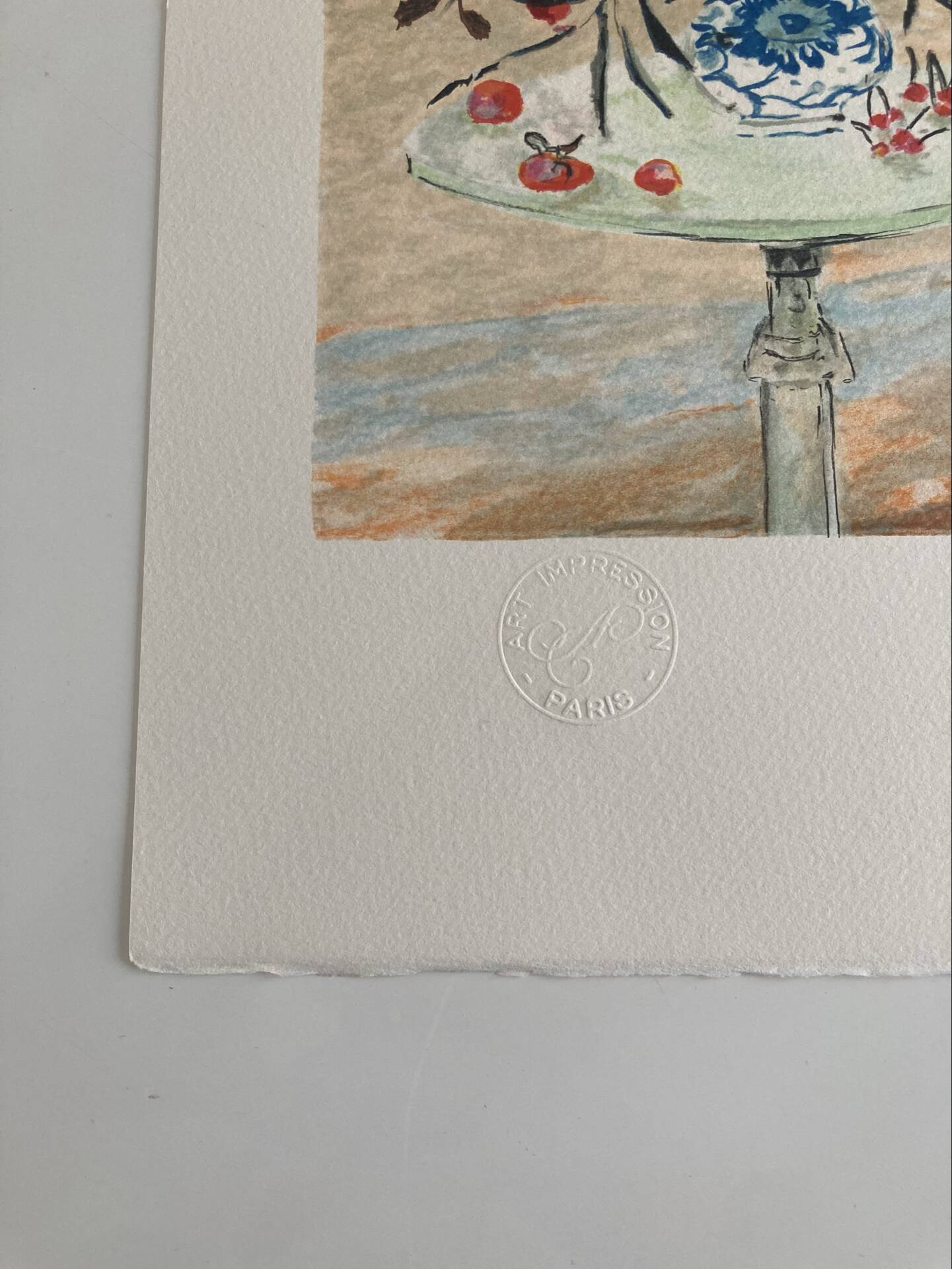Lithographie signée De l’artiste Français Michel Henry - Fleurs