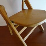 Wooden vintage children's folding chair