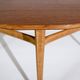 Vintage Scandinavian side table with three legs by LJ Bord, teak and beech, 1950s–1960s.