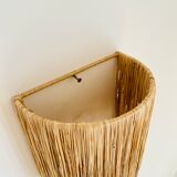 Raffia wall lamp