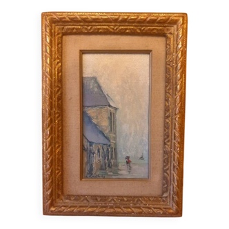 André Hambourg (1909-1999) - Oil on canvas - "The cursed end, Honfleur"