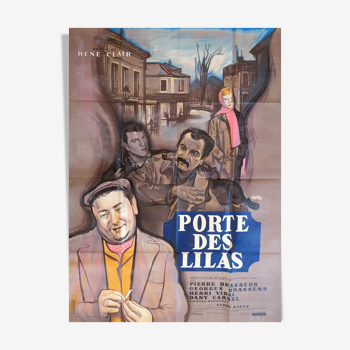 Original poster 1957 door lilac georges brassen rené clair 120x160 cm