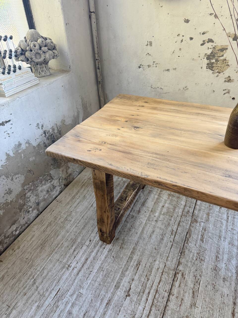 1950s pine farmhouse table 220cm