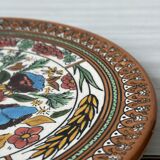 Old hand-painted plate