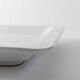 White Ceramic Plate with Etched Rooster Relief – Vintage Mid-Century Square Plate, Jacques Innocenti Style