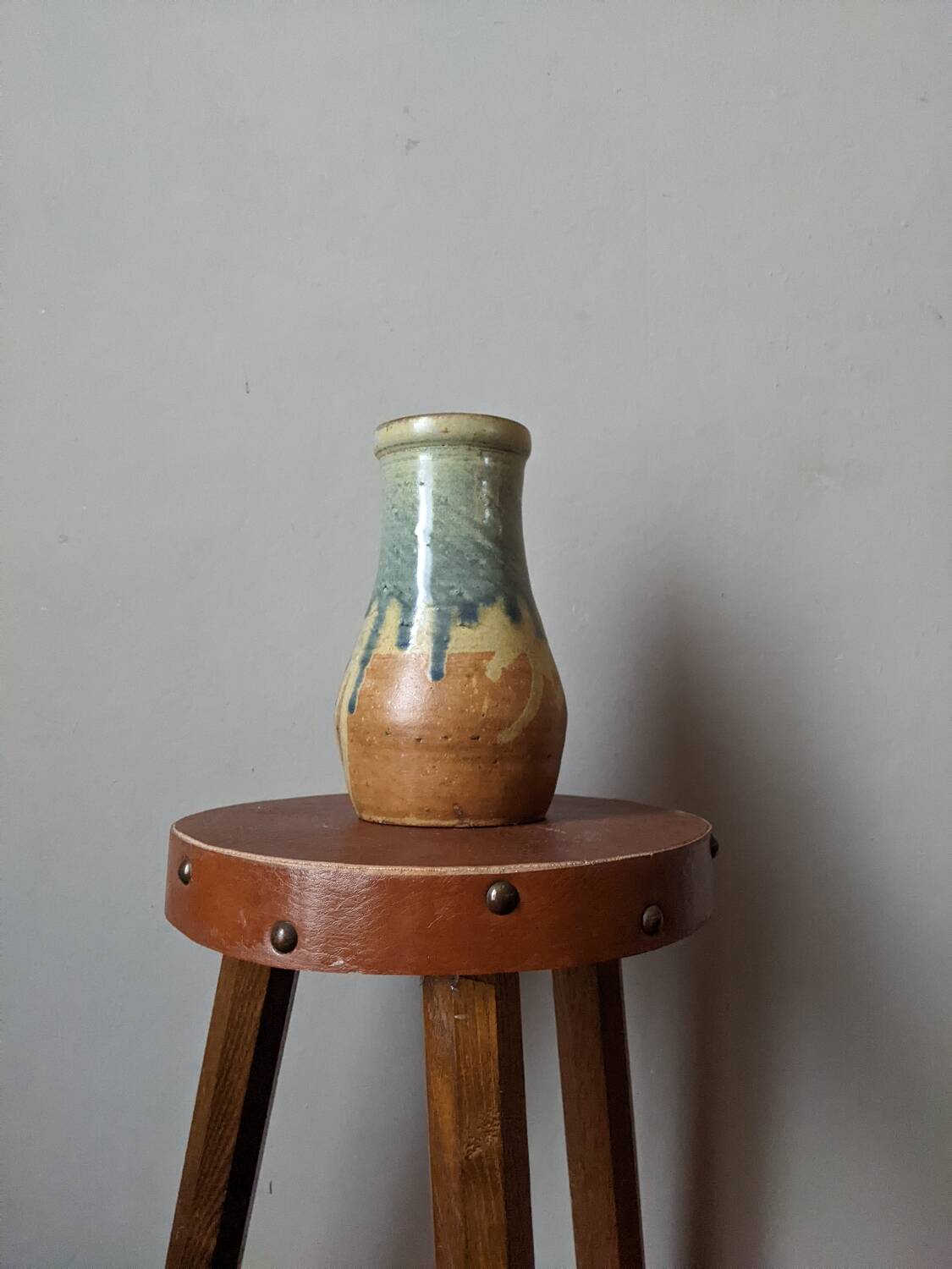 Handmade ceramic stoneware vase, Scandinavian country style decoration
