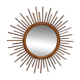 Miroir soleil vintage en rotin
