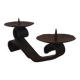 Brutalist wrought iron hand candlesticks