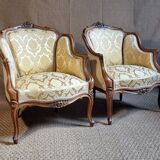 Pair of Louis XV style armchairs