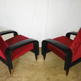 Pair of Italian club chair from the 50s