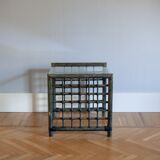 Vintage nesting tables in bamboo with glass top by Gallotti & Radice, 1970, set of 3.