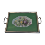 Art deco flowers plateau