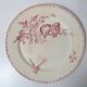 Terre de fer Digoin Sarreguemines 6 flat plates FAVORI birds model