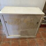 Sliding door craft cabinet