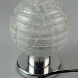 60s 70s table lamp bedside lamp chrome Doria glass space age design