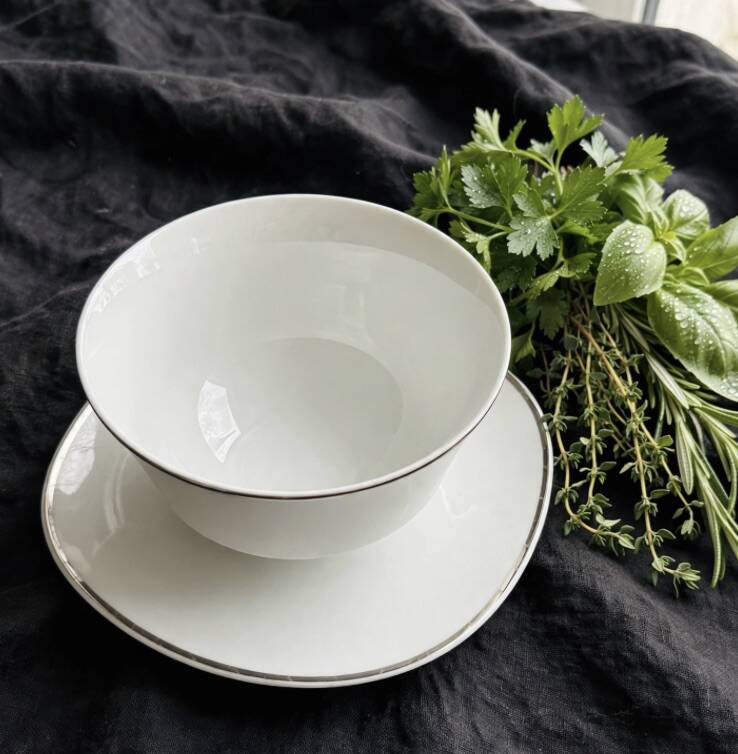 Bowl saucer porcelain Schirnding Bavaria