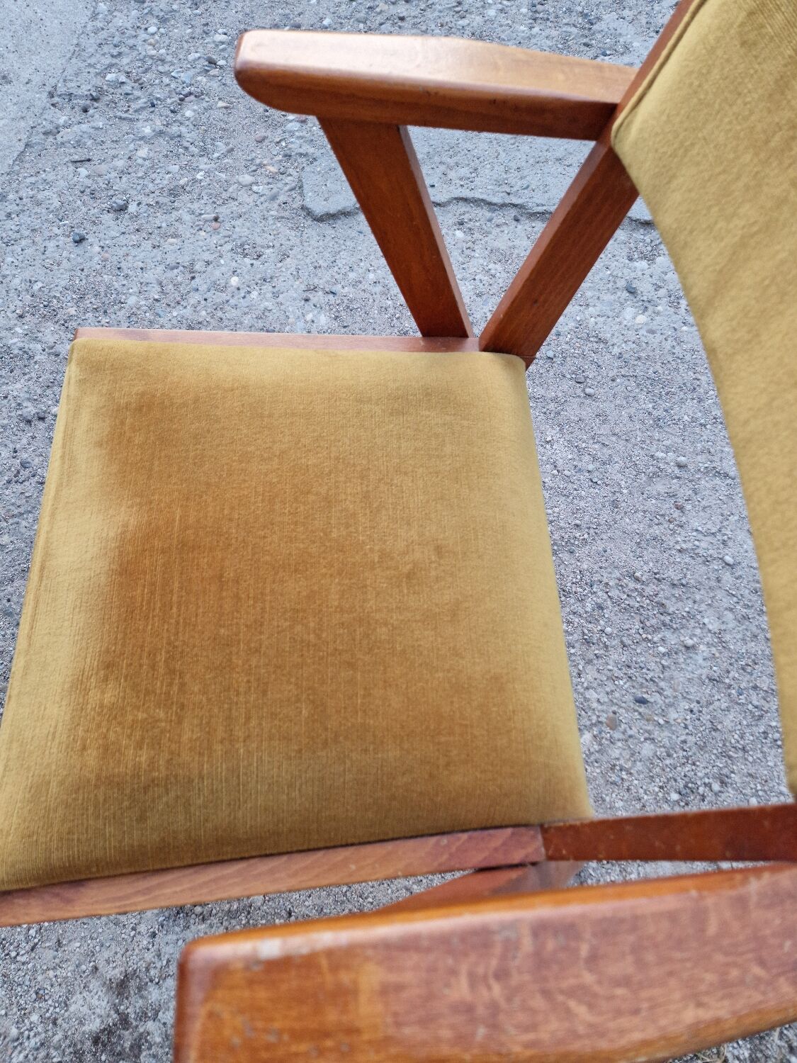 2 vintage compass foot chairs