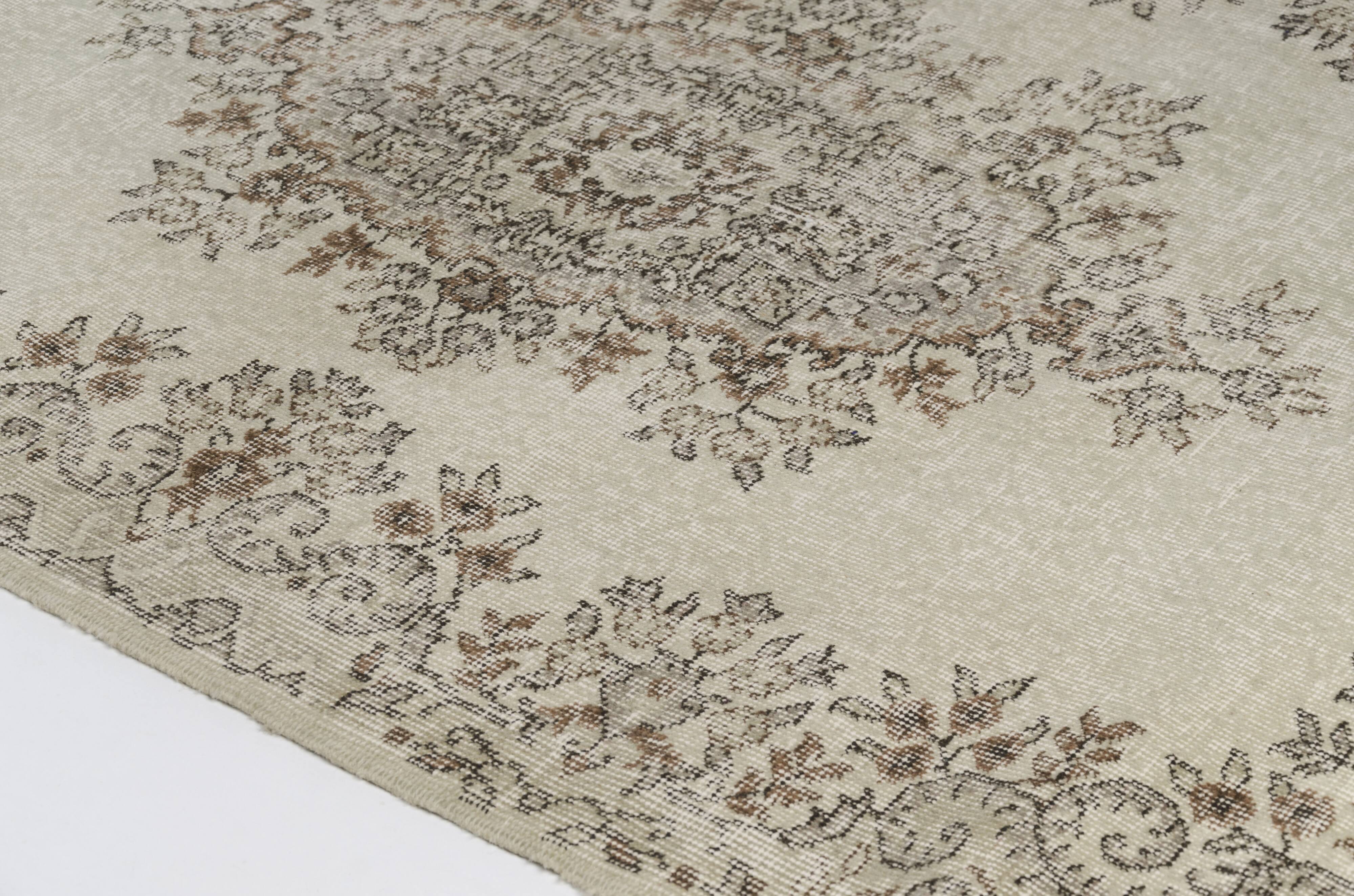 Grey Oushak Area Rug