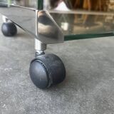 Gallotti & radice vintage glass bar cart and side table