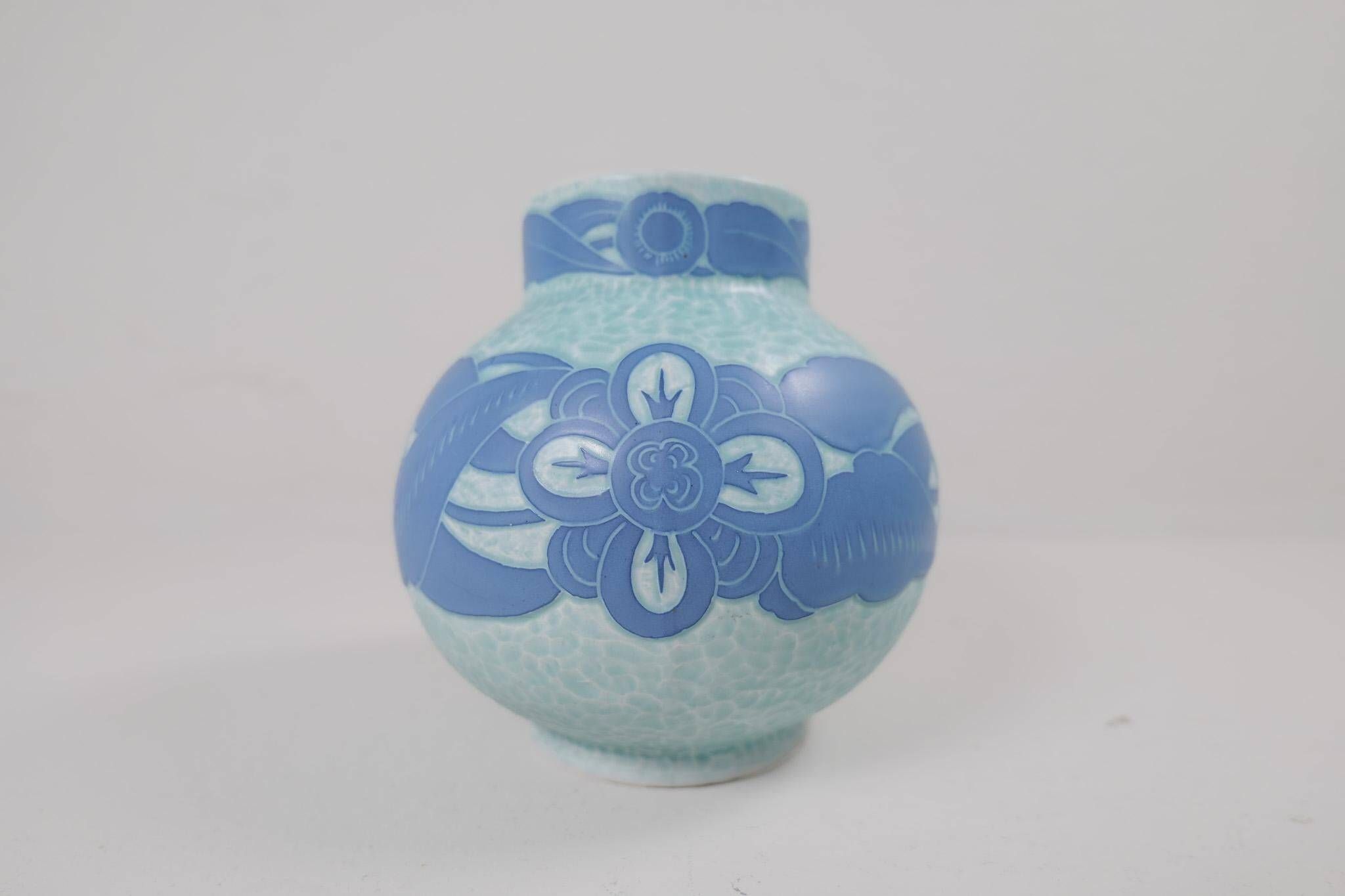 Vase Art Déco Gustavsberg Sgraffito Josef Ekberg, Suède, 1922