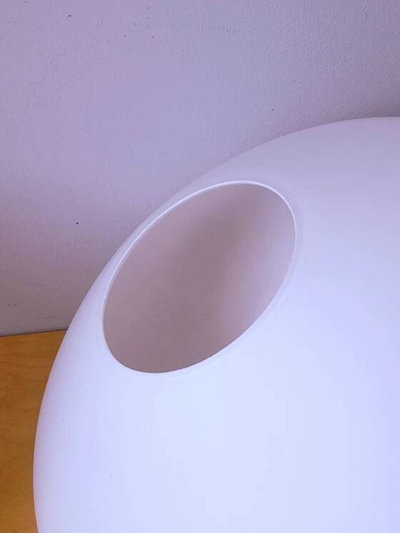 Scandinavian opaline glass onion pendant light 1950