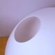 Scandinavian opaline glass onion pendant light 1950