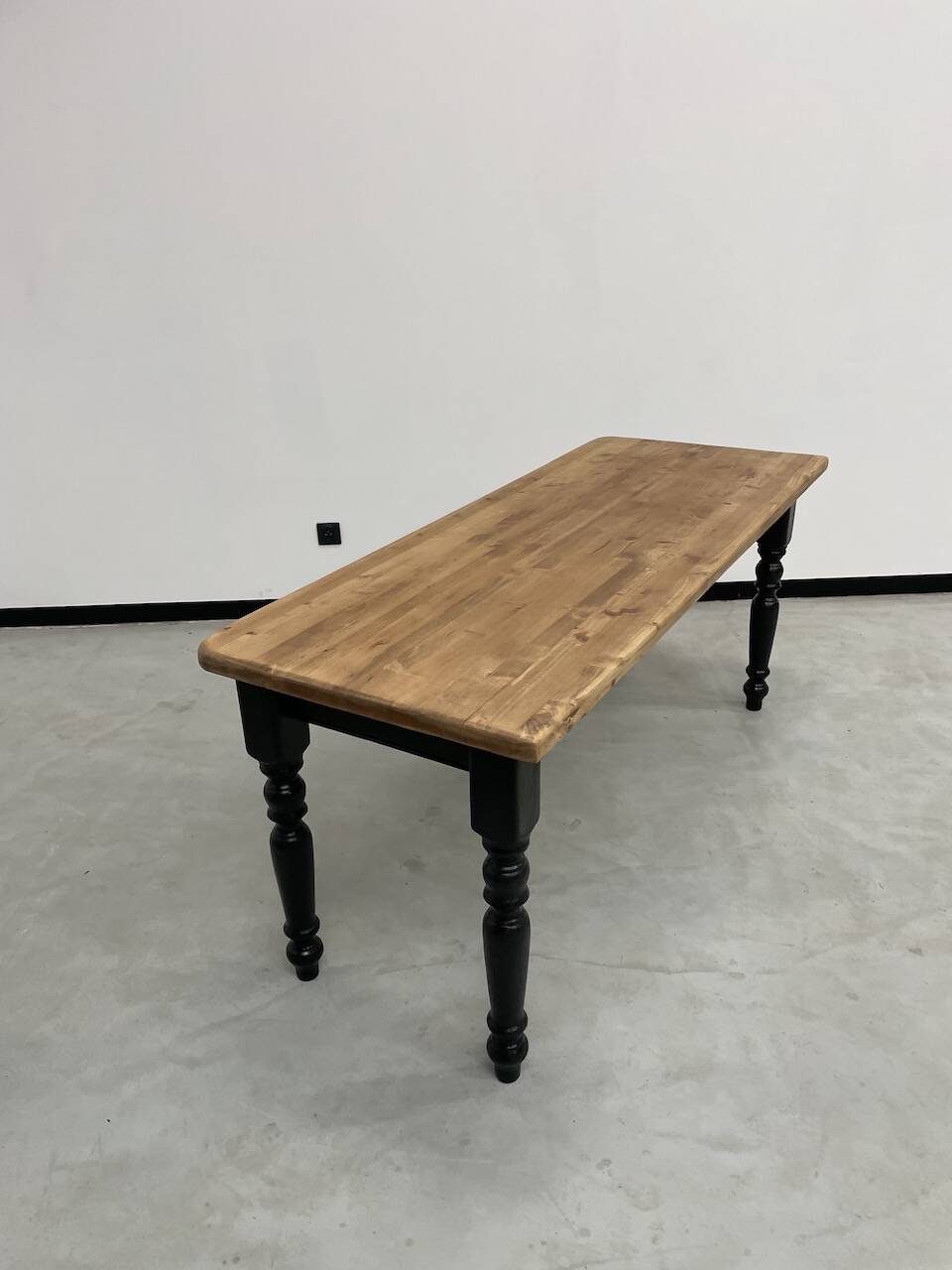 Farm table desk turned legs