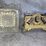 Crystal vase and bronze mount