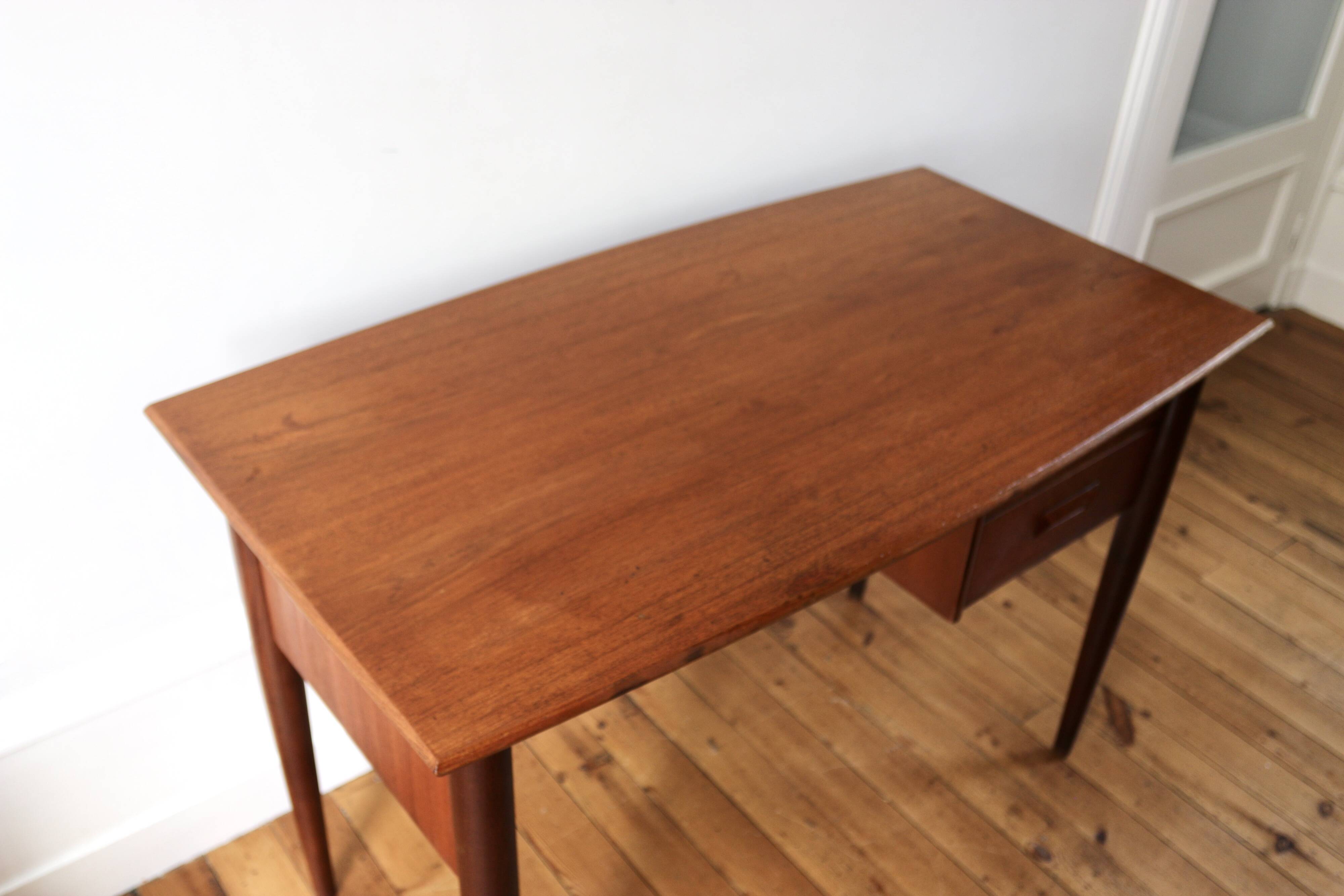 Small vintage 1960s Scandinavian teak desk