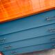 Grey blue vintage dresser