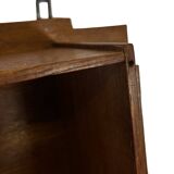 Art Deco wooden wall shelve rack in oak minimalist design