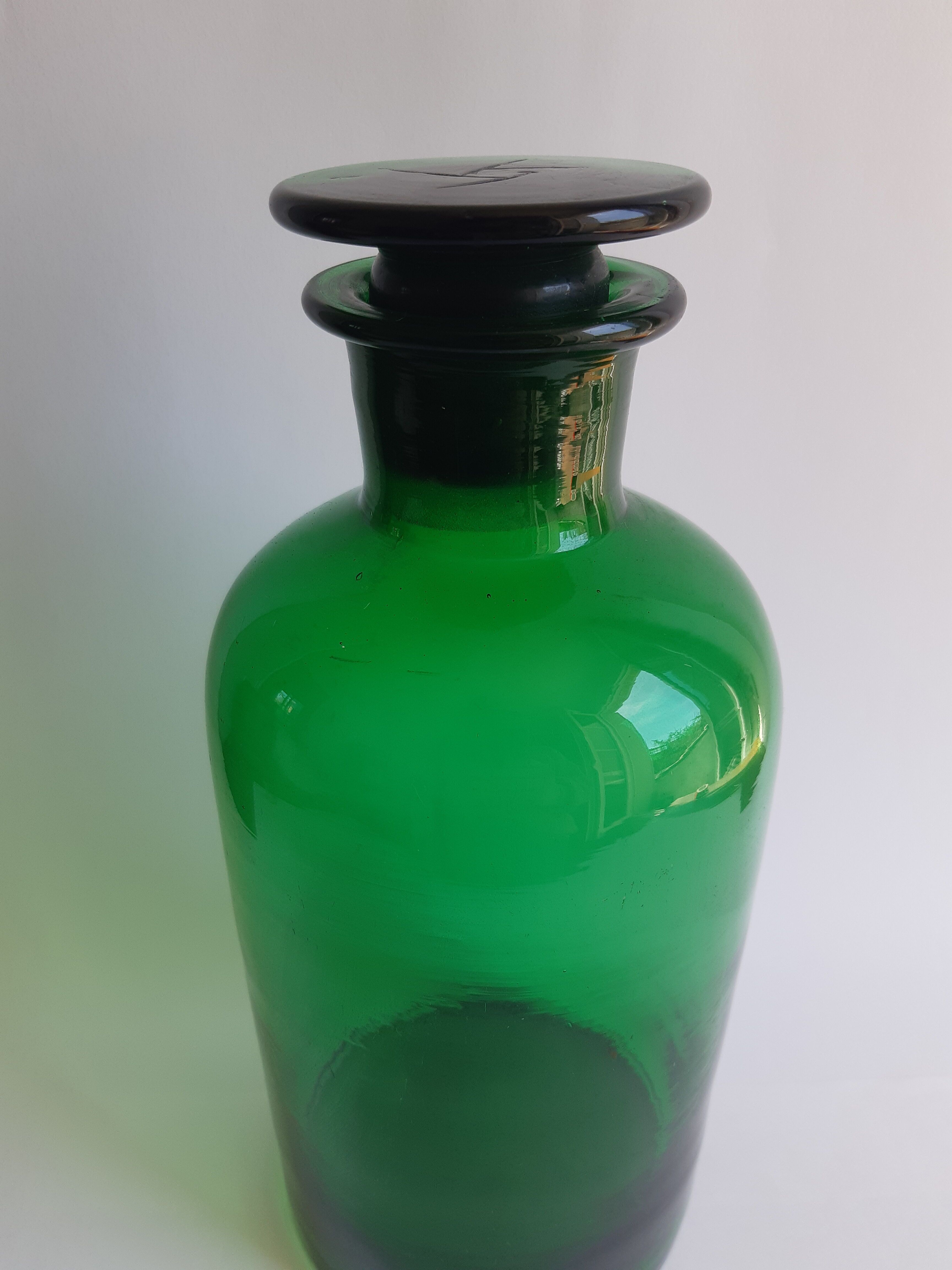 Pot apothicaire vert vintage