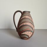 60 year pitcher / arts and crafts / collectible ceramics / vintage / signed / Mid-Century