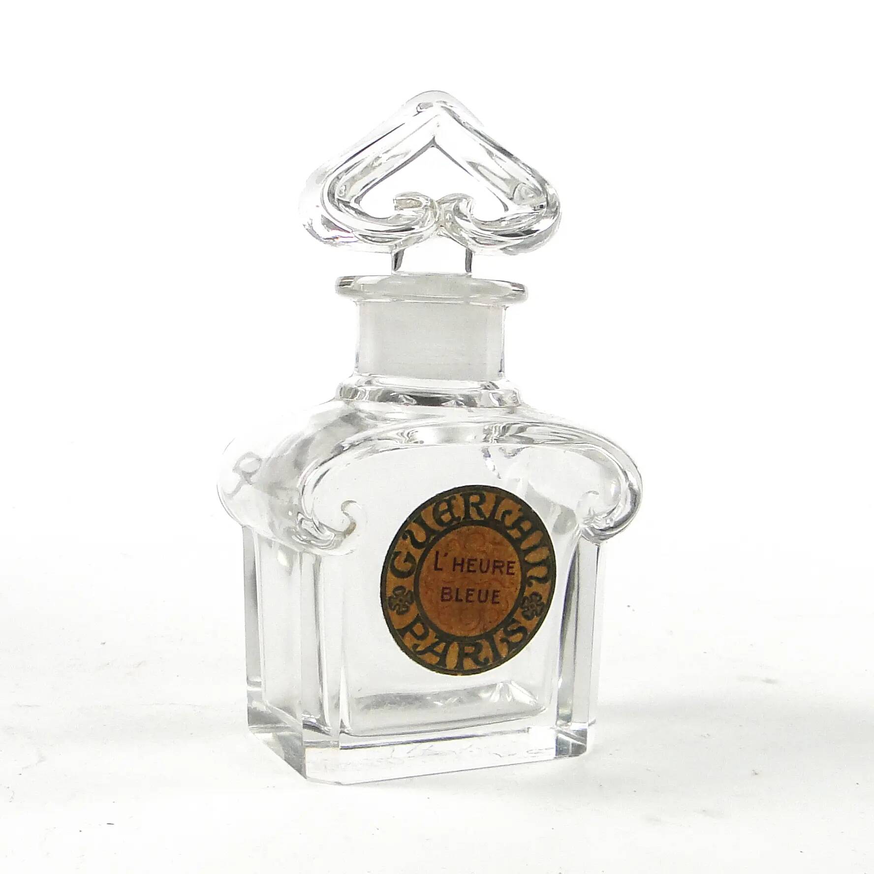 Art Nouveau perfume bottle, pressed glass, France, 1950s