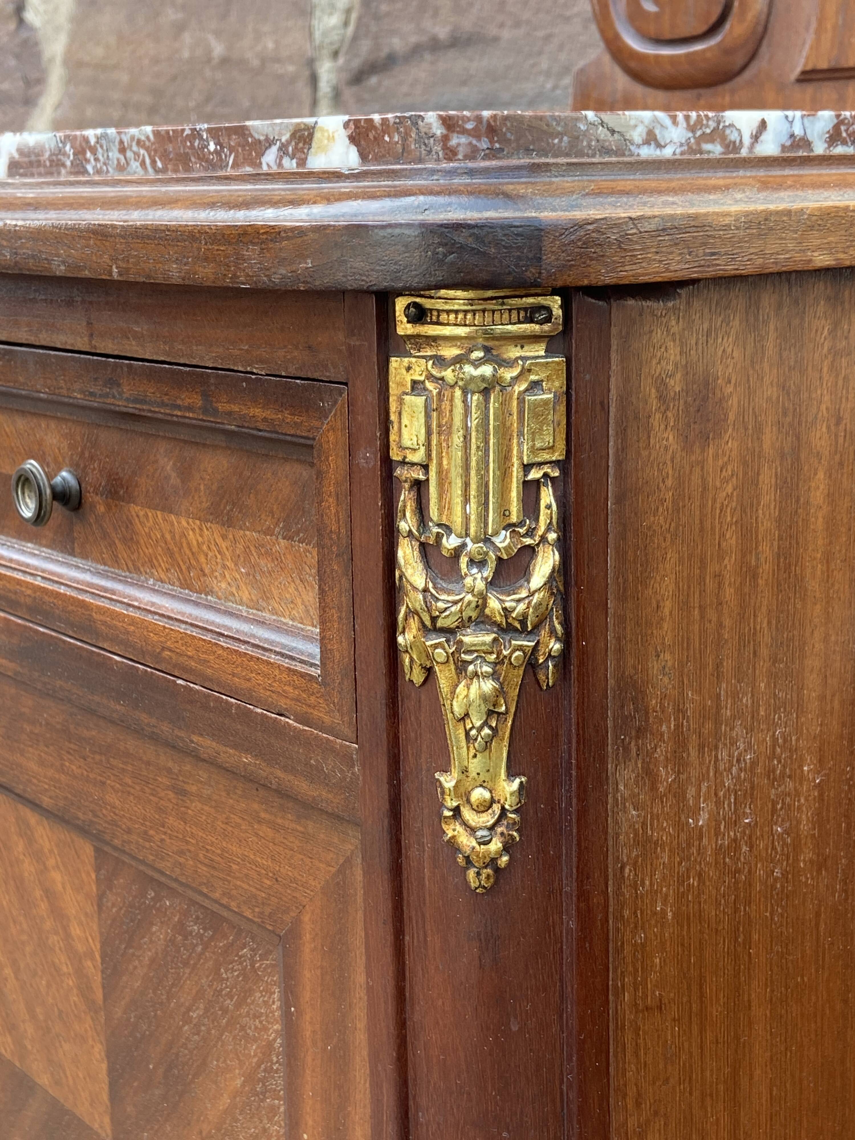 Art Deco period dressing table chest of drawers early 20th century Mahogany Transition style 1920