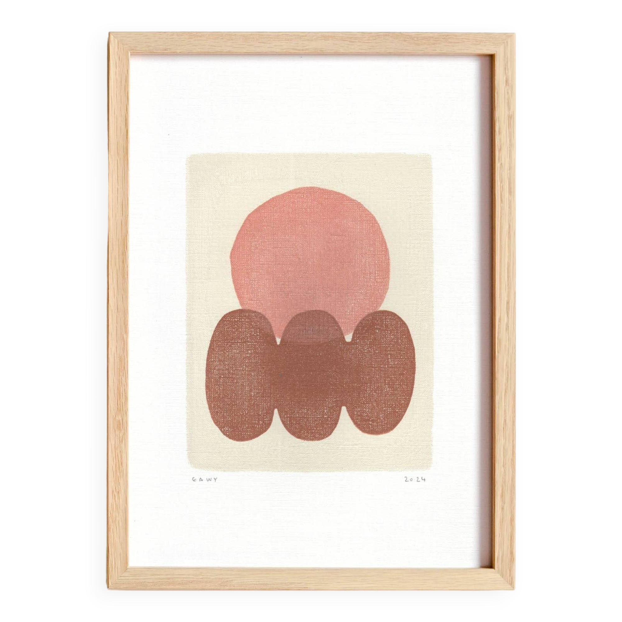 Illustration abstraite - cloud - h479 - signée eawy