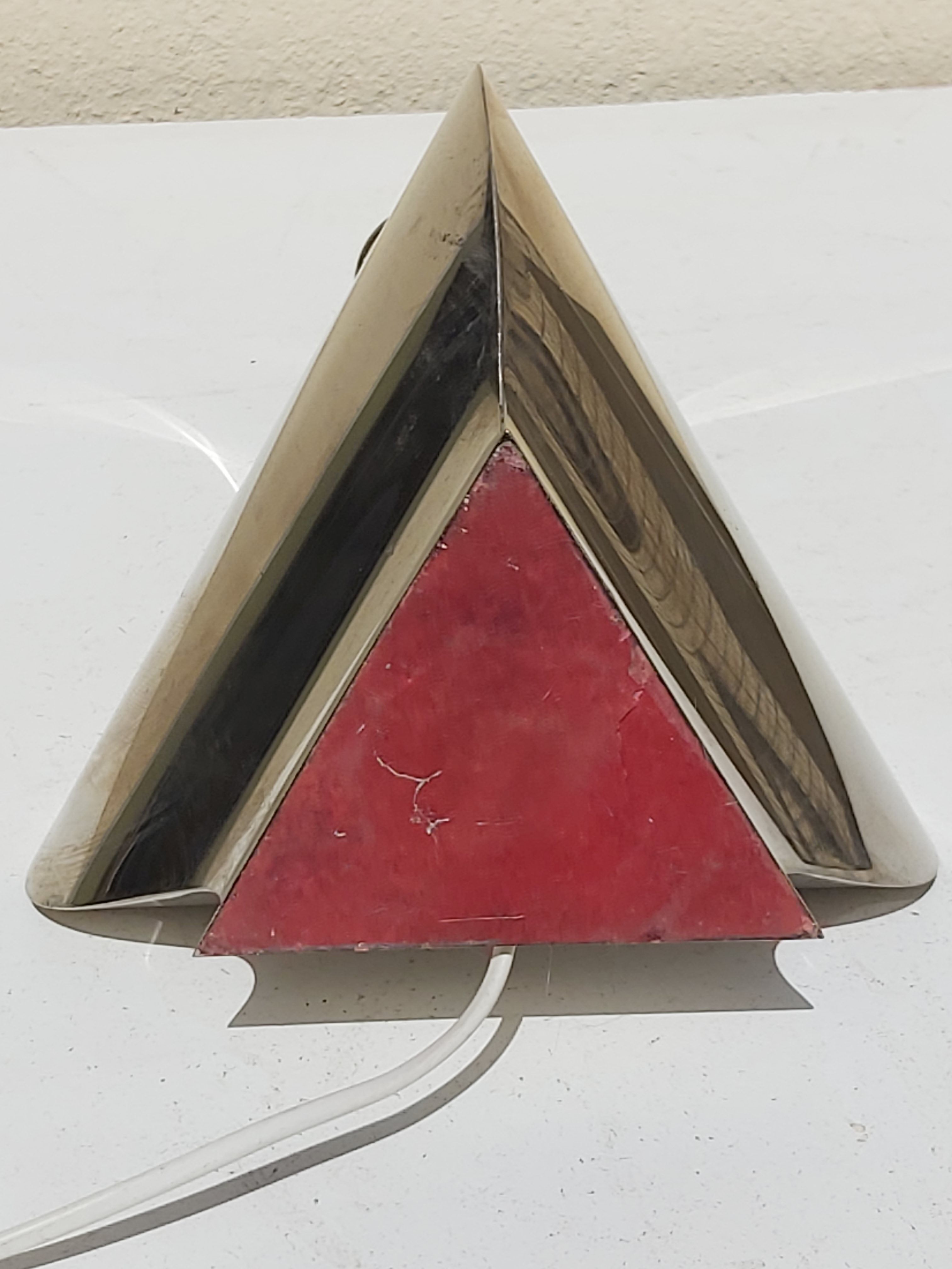 70s stainless steel lamp design