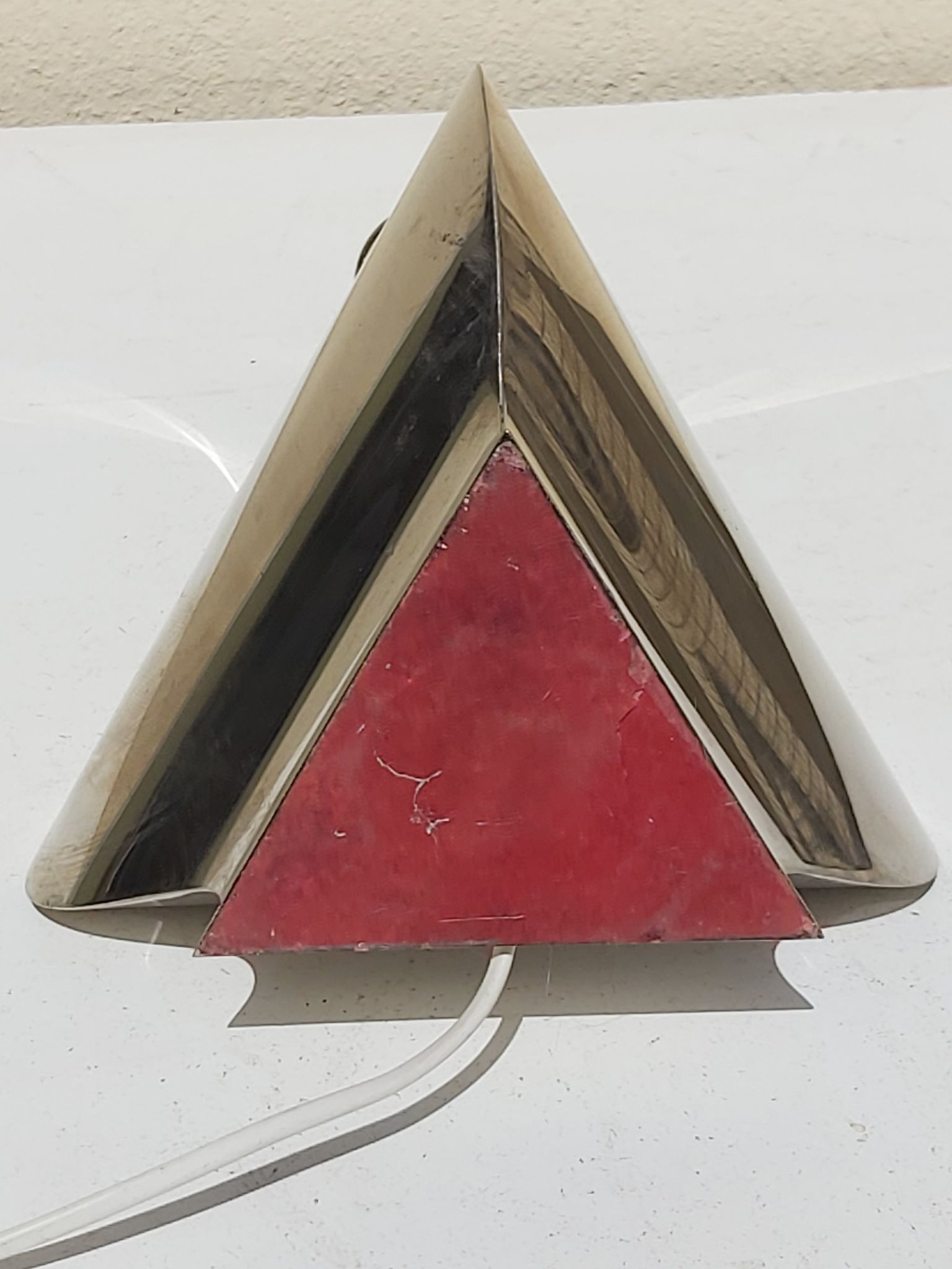 70s stainless steel lamp design