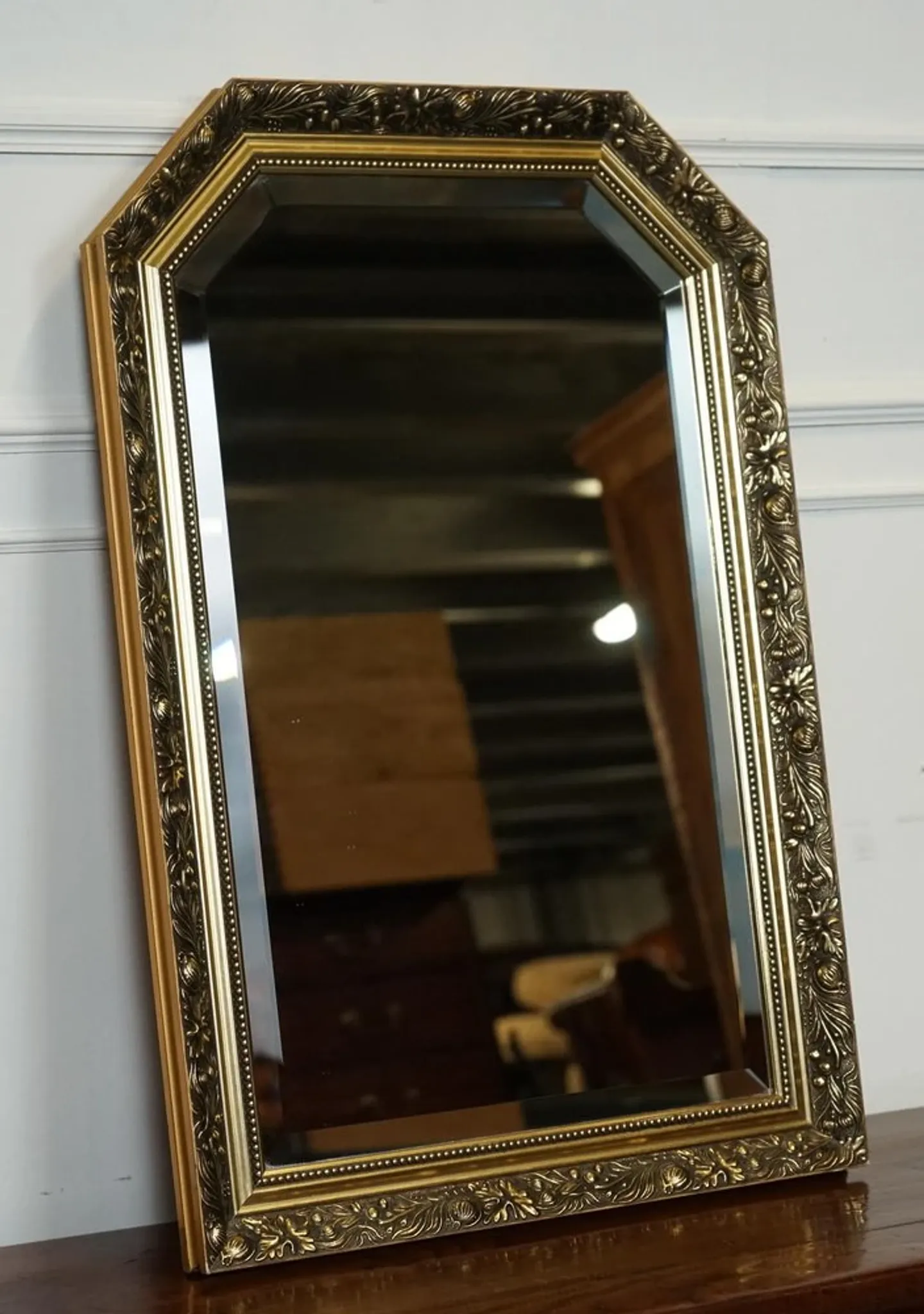 Vintage Wall Mirror Ornate with Sculpted Details