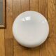 Wall-mounted ceiling light half-spherical 25 cm white opal glass