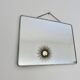 Very old XXL barber mirror with chain, art deco 40s 50s