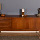 Restored 1960s Long Aformosia Sideboard By White & Newton