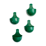 Set of 4 wall planter in green half-sphere