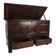 Coffre en chêne géorgien du XVIIIe siècle / coffre / boîte à couvertures antique