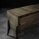Buffet scandinave en frêne avec poignées en métal mat, style Mid-Century Modern, années 1960
